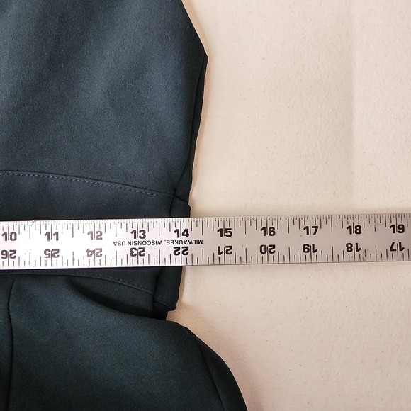 Calvin Klein Jumpsuit Womens 8 Dark Green Belted Wide Leg Sleeveless Stretch - Picture 7 of 13